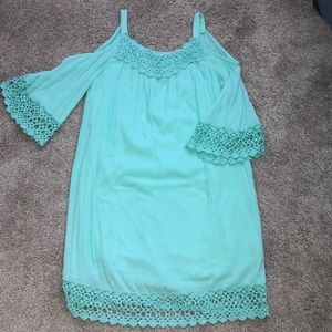 teal crown and ivy dress